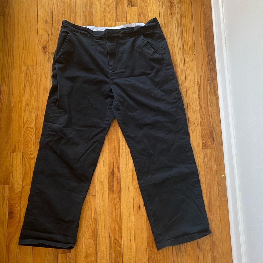 Fold Over Black Pants